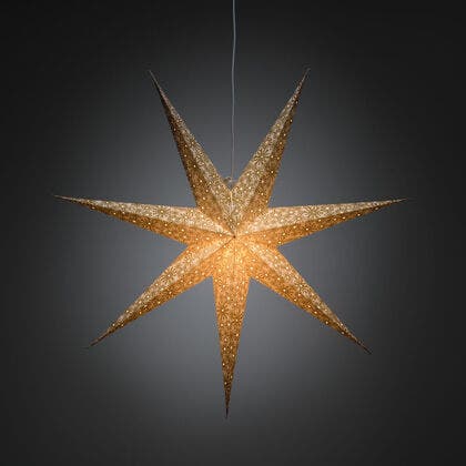 7 Point Paper Star 78cm Wh/Gld