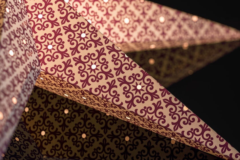 Pappersstjärna lila 60cm 