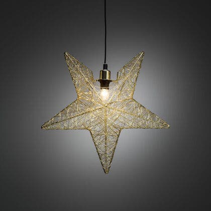 Hanging Metal Star, Brass