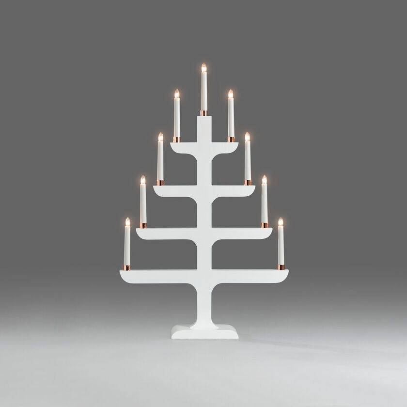 Candlestick with deco rings