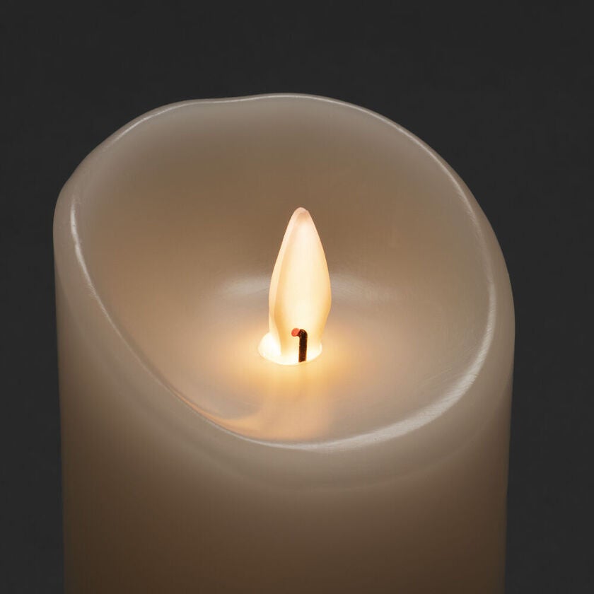 Vaxljus 7,5x12,7 cm LED vitt