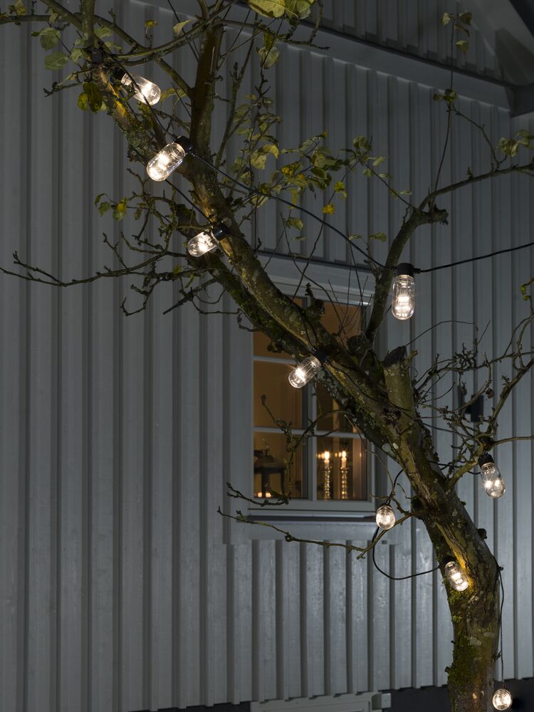 LED Biergartenkette, klar, 10
