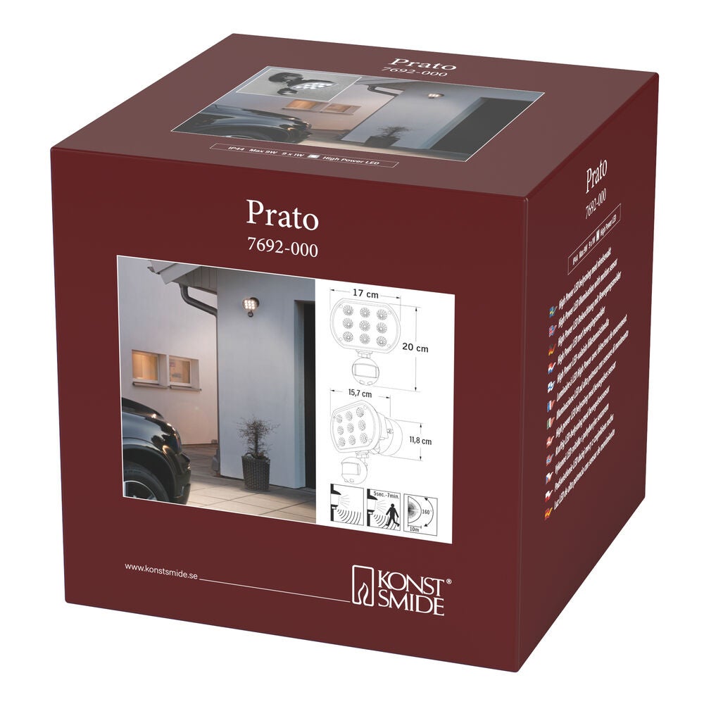 Prato vägglykta 9x1W LED