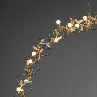 Krans mässing, 45 cm 40 LED