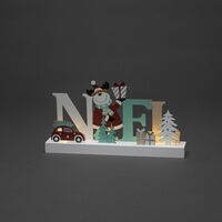 LED Holzsilhouette Noel, B/O
