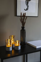 LED Kerzen im Glas, batterieb.