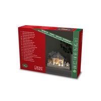 Siluett motiv hus trä 4 LED