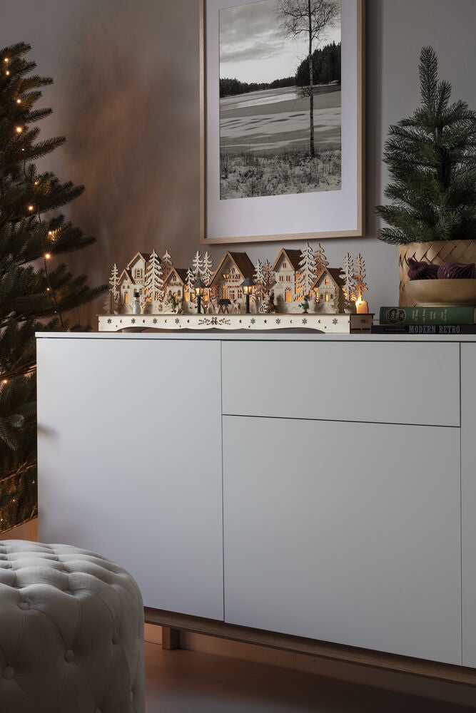 Siluett motiv 18 LED natur