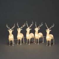 Acrylic Reindeer 5pcs/set, LED