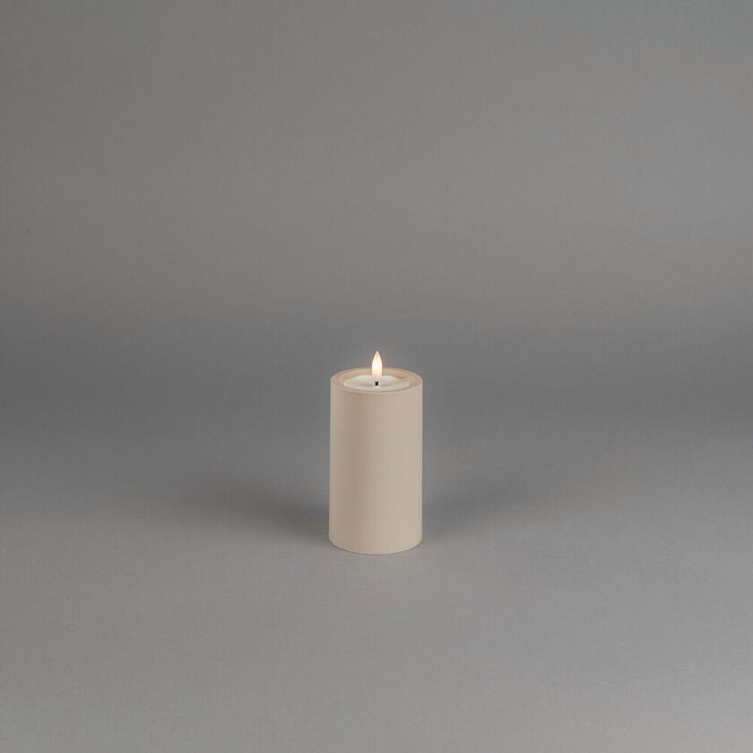 LED candle Beige 12cm 2xAA