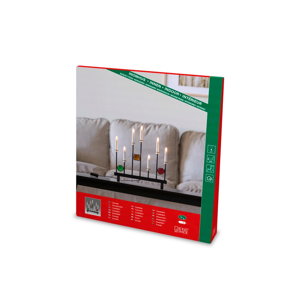 Candlestick metal 7 bulbs