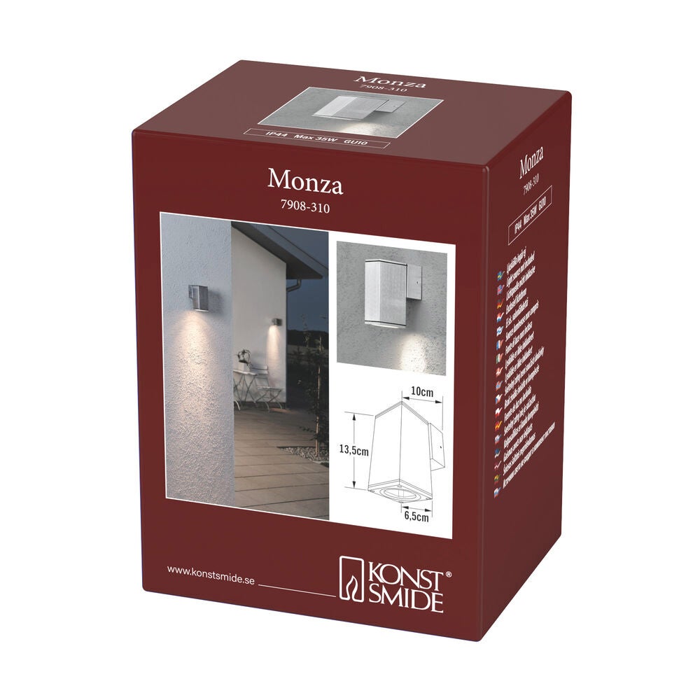 Monza Single Square Wall Light