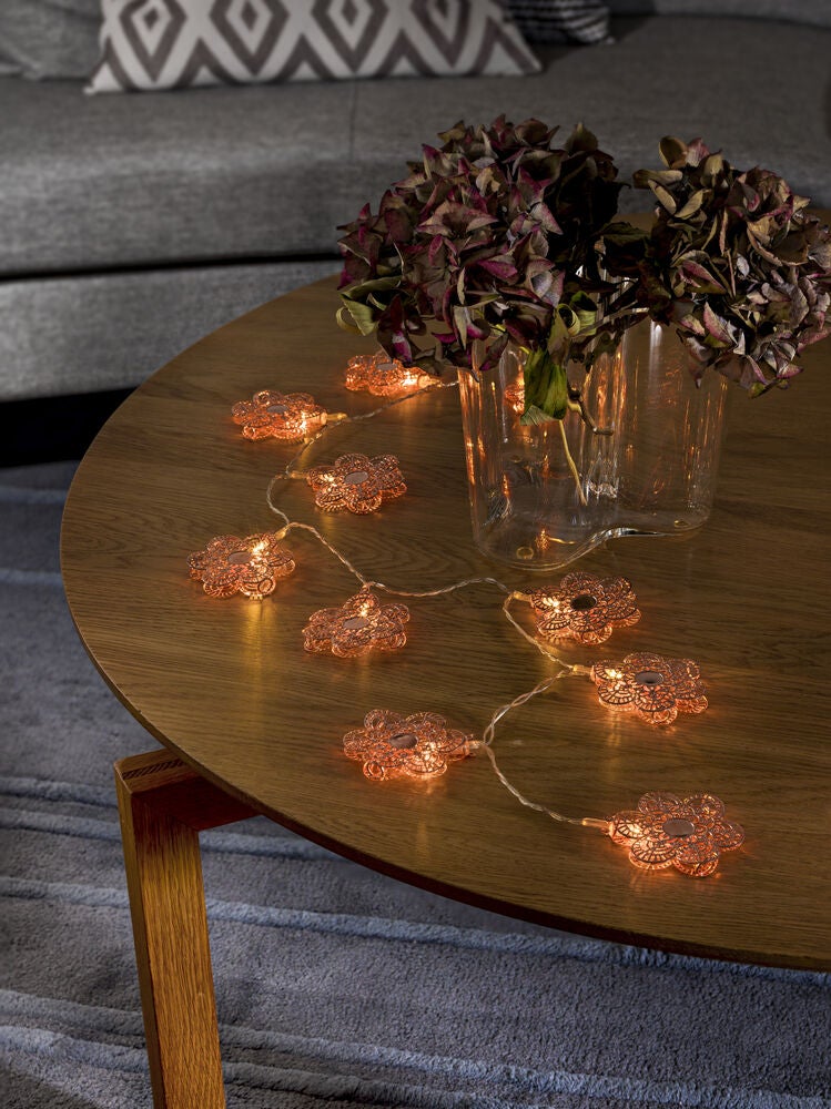 Light Set 10 Copper Flower LED