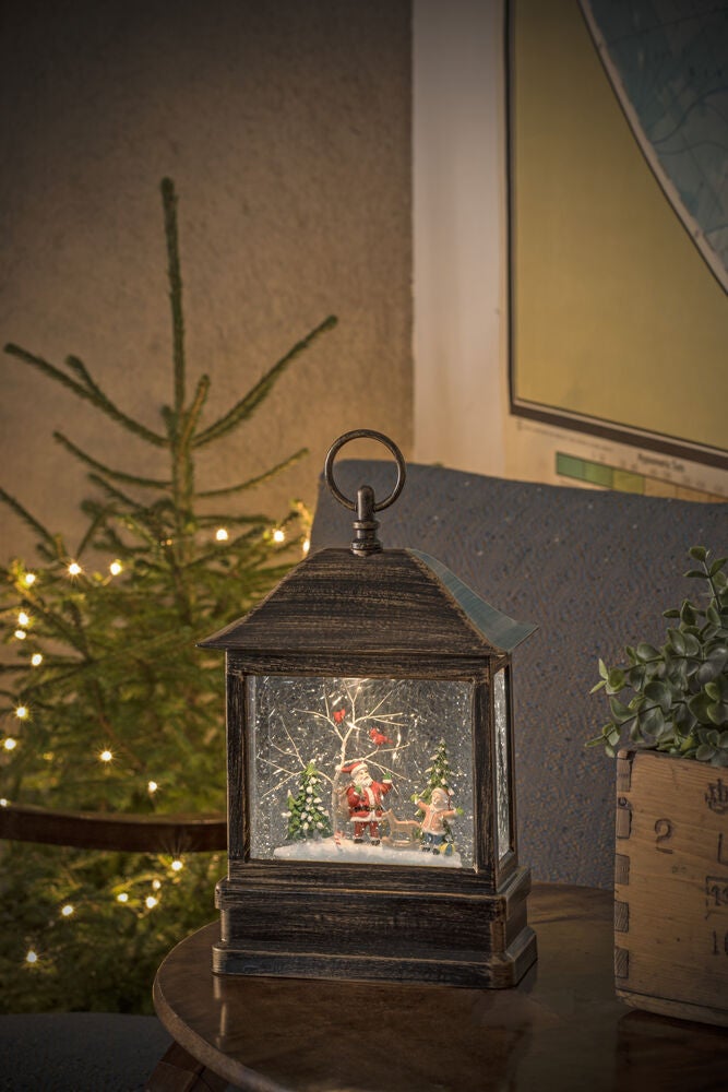 Water Lantern Santa & Child