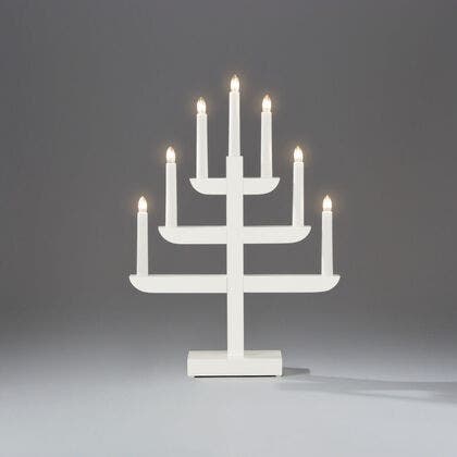 7 Bulb Candlestick White