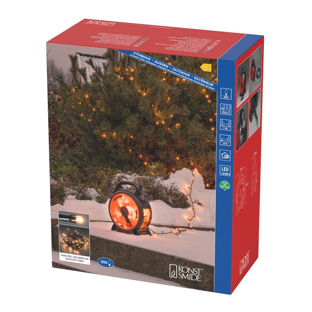 Sladdvinda, 200 amber Led