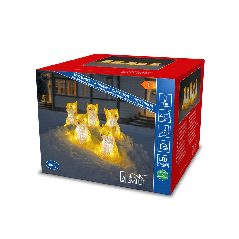 Acryl-Lichterk. Fuechse