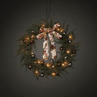 B/O Wreath, 40cm 25 LED