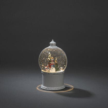 Lantern with 4 Snowmen LED B/O