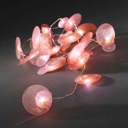 LED Dekolichterkette, Perlmutb