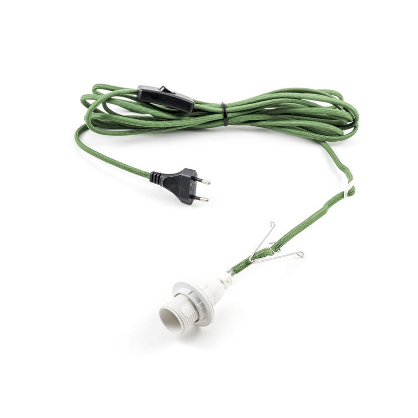 Sladdställ 5m E14 mörk grön