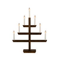 Träljusstake 7L brunbetsat