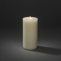 LED Echtwachsk. cr.weiss, w.w.