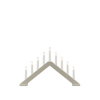 9 Bulb Candlestick Beige