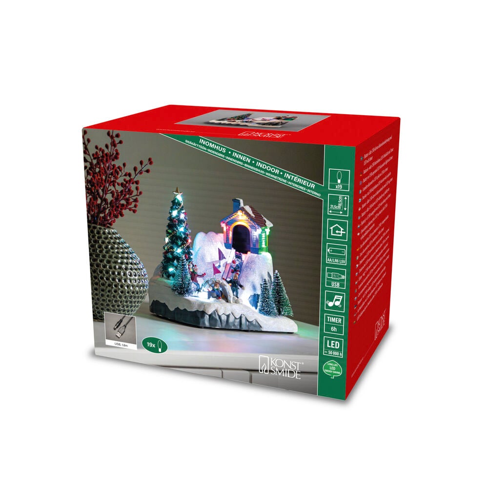 LED Szenerie Rodelbahn, mit Mu