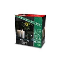 Vaxljus 5x10cm LED vitt 2st