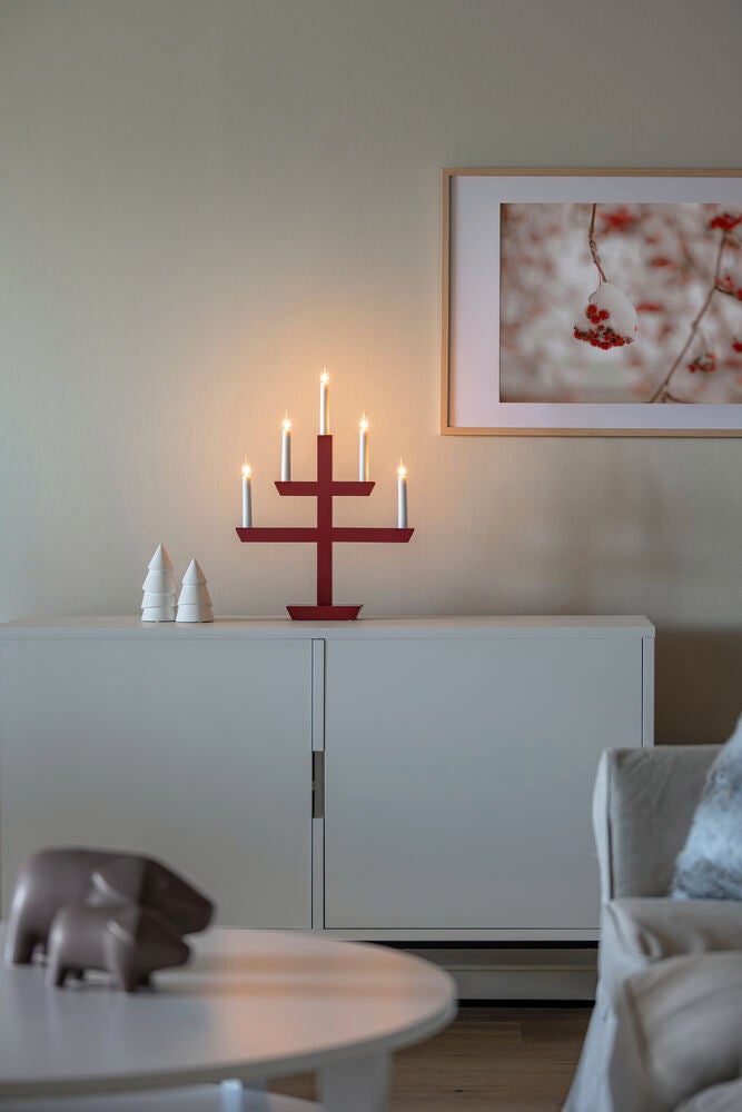 Träljusstake 5L,  brunbets