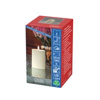 Battery LED candle beige 10 cm