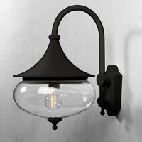Libra vägglykta E27 svart