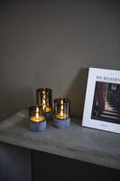 LED Kerzen im Glas, batterieb.