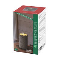 Batteriljus betong grå, 12 cm