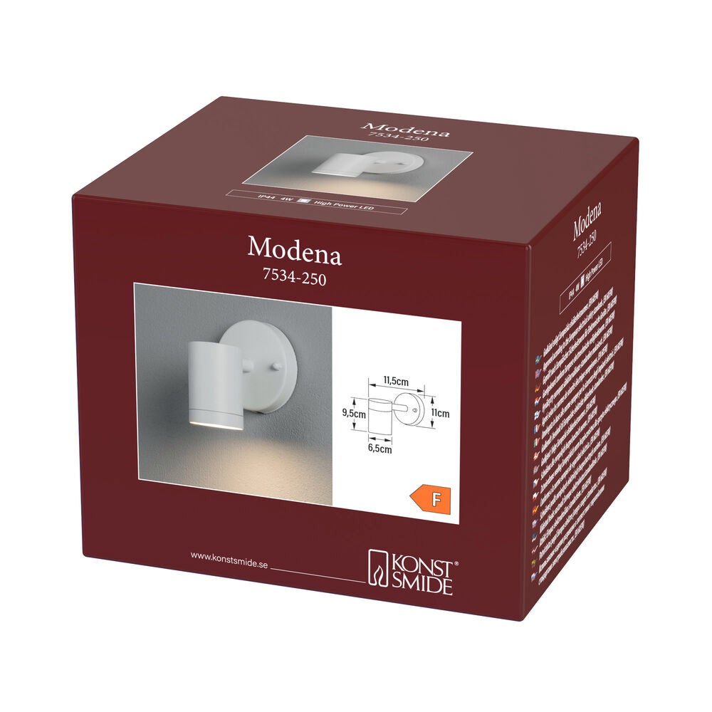 Modena ab LED Wandl. weiss