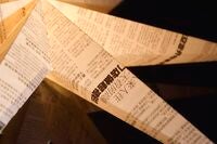 Pappersstjärna vit/nyhet tryck