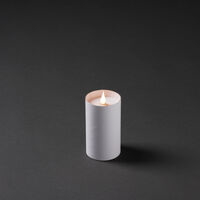 LED Kerze in Zylinder, weiss,