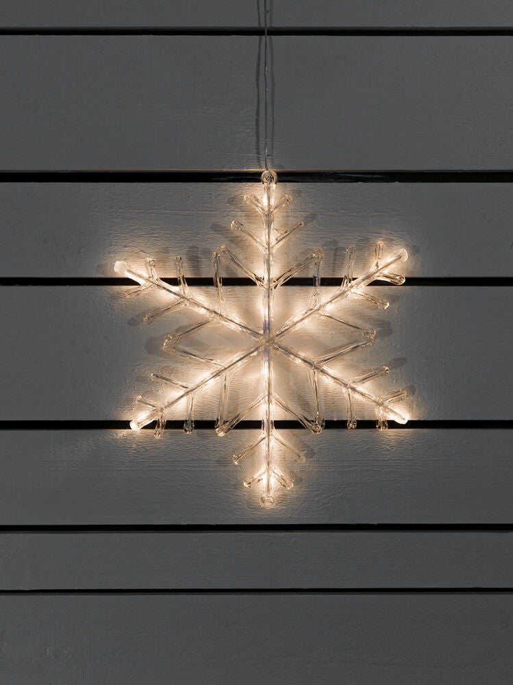 Snöflinga akryl 40cm vvita LED