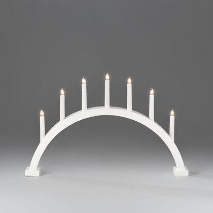 7 Bulb Candlestick White