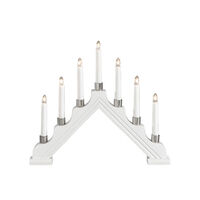 Candlestick wood white 7 bulbs