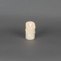 B/O Wax Candle, with Stars LED