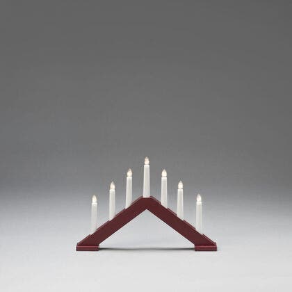 7 Bulb Candlestick Red