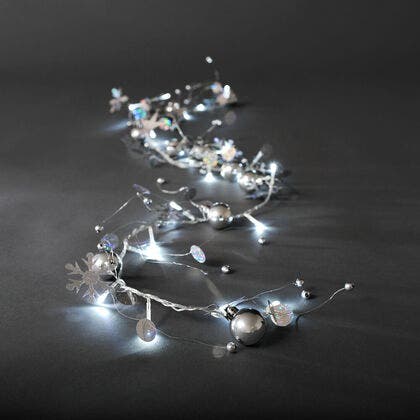 Light set 20 LED silver deco