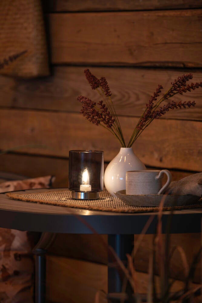 Rechargeable Glass Candle. LED