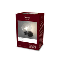 Nemi vägglykta E27 svart