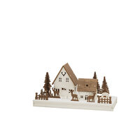 Siluett motiv  6 LED vit/brun