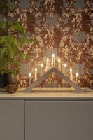 9 Bulb Candlestick Beige