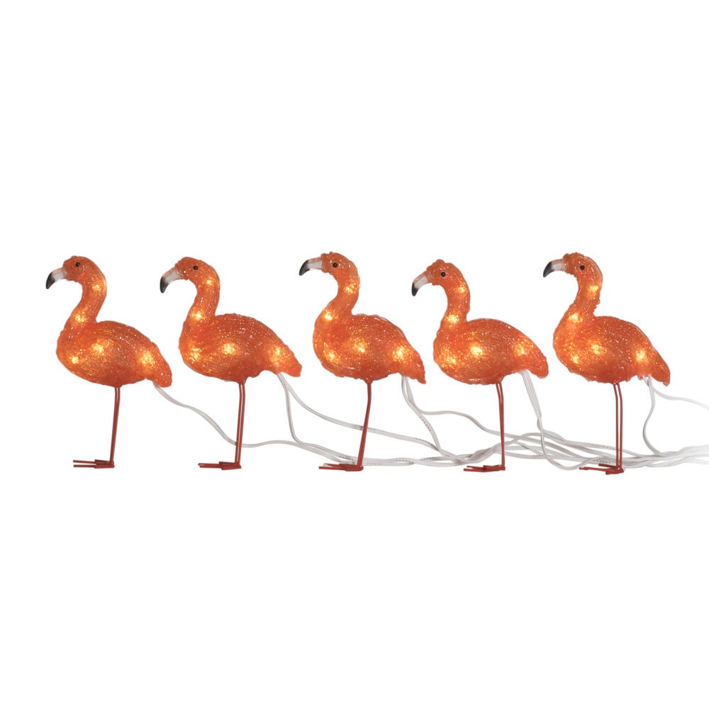 Acrylic Flamingo 5pcs/set, LED
