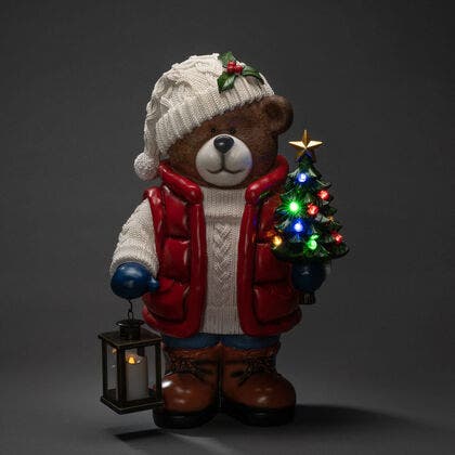 LED Teddybaer, gross, B/O